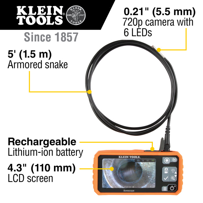 Klein Tools Plumber's Borescope, Model ET18*