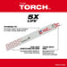 Milwaukee 6" 14 TPI TORCH™ SAWZALL® Blade for Medium Metal (5 PK)