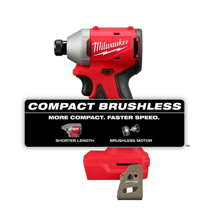 Milwaukee M18™ Compact Brushless 1/4" Hex Impact Driver