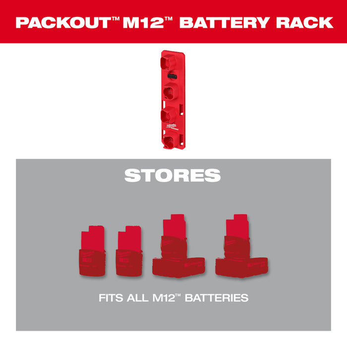 Milwaukee PACKOUT™ M12™  Battery Rack