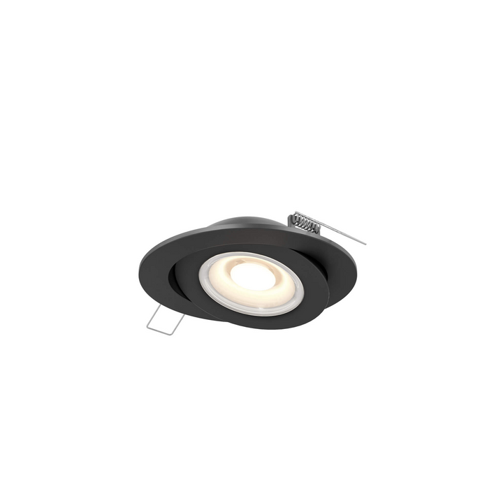 Dals Lighting Black 3000K° 4" Flat Gimbal Recessed Downlight, Model FGM4-3K-BK*