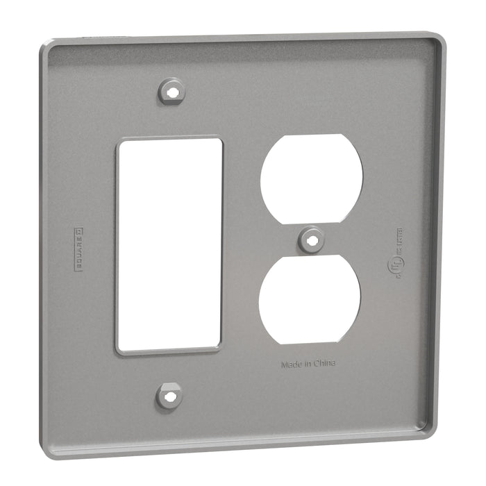 Square D 2 G Mid+ 1 Duplex 1 Deco Wp Gy
