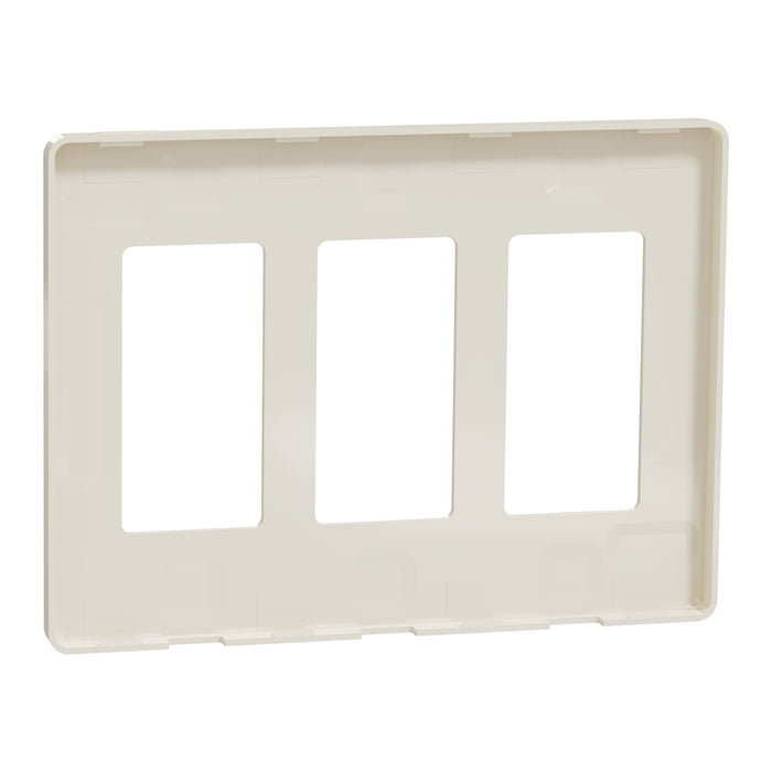 Square D 3 Gang Screwless Matte Wall Plate La