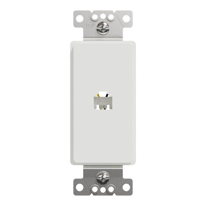 Square D Tel Rj11 4P4C Strap Wh