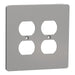Square D 2 G Mid+ 2 Duplex Outlet Wall Plt Gy