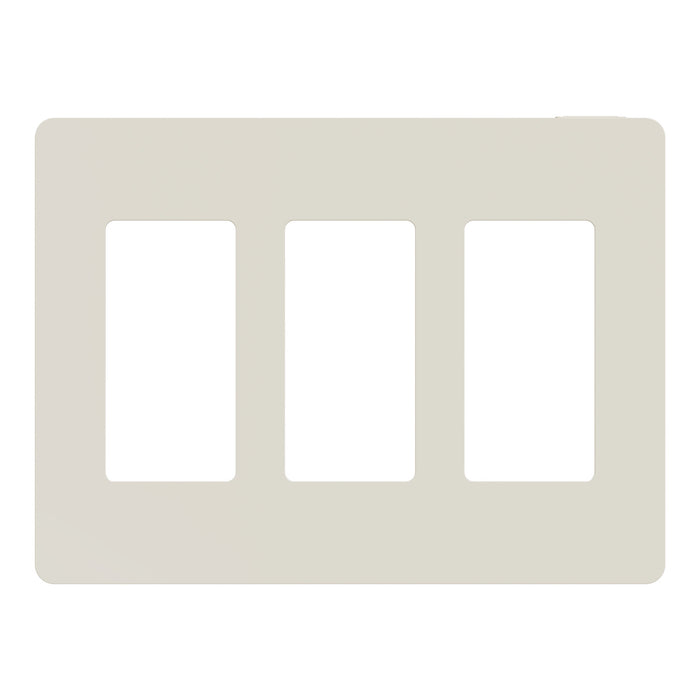 Square D 3 Gang Screwless Matte Wall Plate La