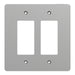 Square D 2 Gang Mid+ Wall Plate Gy