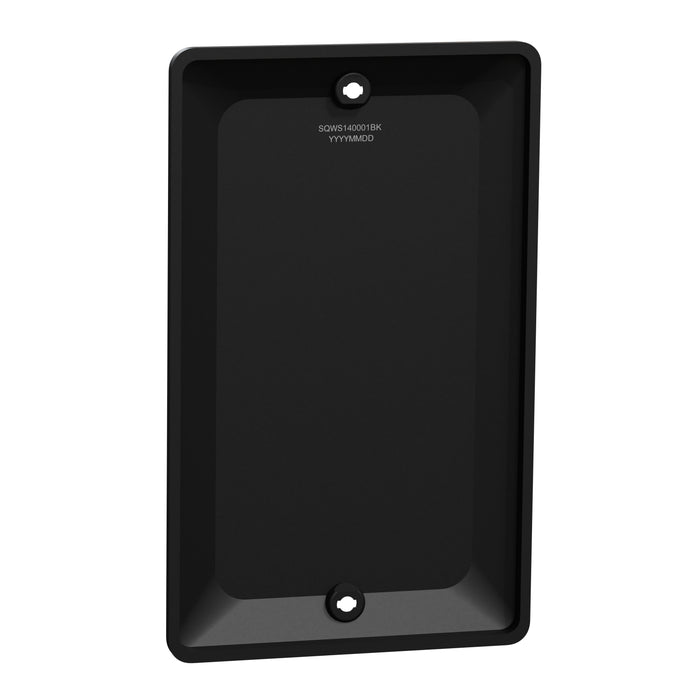 Square D 1 Gang Blank Matte Wall Plate Bk