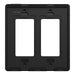 Square D 2 Gang Screwless Matte Wall Plate Bk