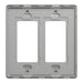Square D 2 Gang Screwless Matte Wall Plate Gy