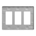 Square D 3 Gang Screwless Matte Wall Plate Gy