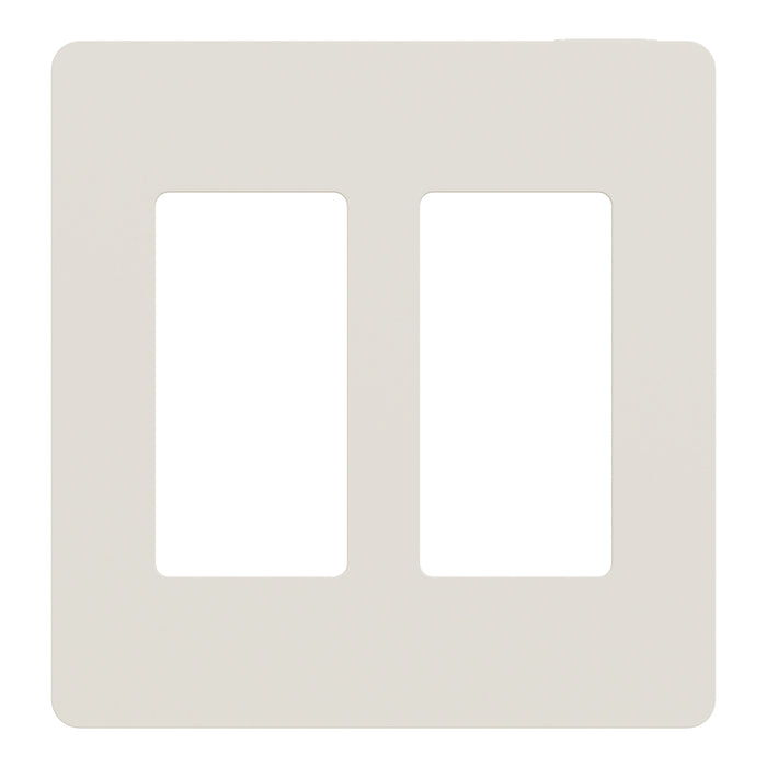 Square D 2 Gang Screwless Matte Wall Plate La