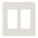Square D 2 Gang Screwless Matte Wall Plate La