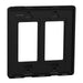 Square D 2 Gang Screwless Matte Wall Plate Bk