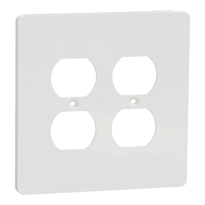 Square D 2 G Mid+ 2 Duplex Outlet Wall Plt Wh