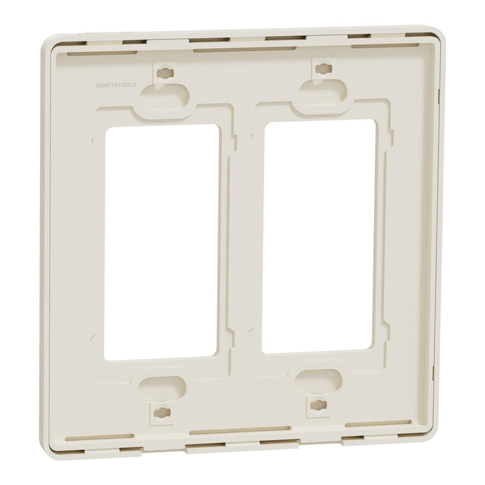Square D 2 Gang Screwless Matte Wall Plate La