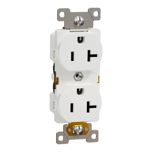 Schneider Electric Tr 20A Duplex Outlet Comm Wh