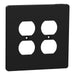 Square D 2 G Mid+ 2 Duplex Outlet Wall Plt Bk