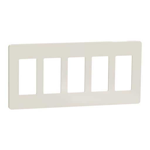Square D 5 Gang Screwless Matte Wall Plate La
