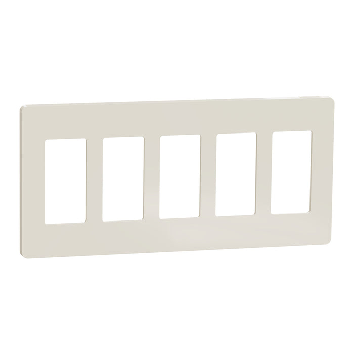 Square D 5 Gang Screwless Matte Wall Plate La