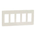 Square D 5 Gang Screwless Matte Wall Plate La
