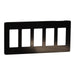 Square D 5 Gang Screwless Matte Wall Plate Bk