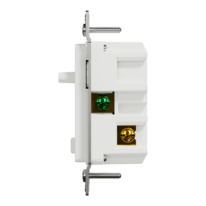 Schneider Electric Slide Dual-Ld Dim. 600W Resi Sngl Pol Wh