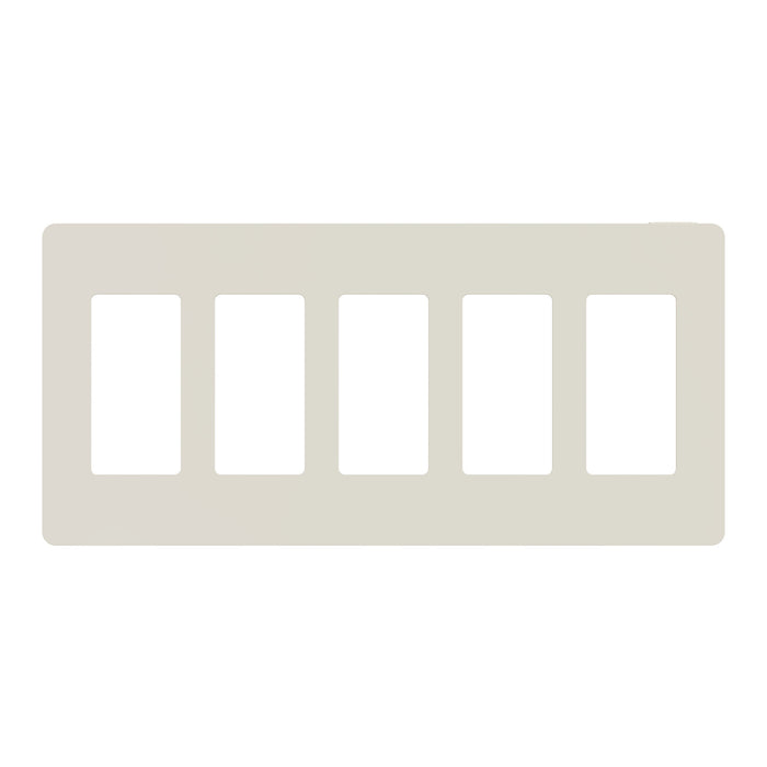 Square D 5 Gang Screwless Matte Wall Plate La