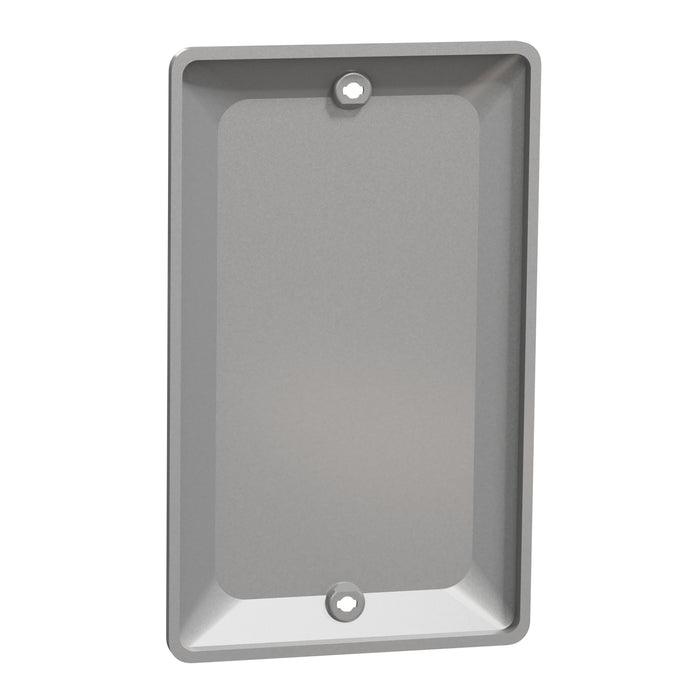 Square D 1 Gang Blank Matte Wall Plate Gy
