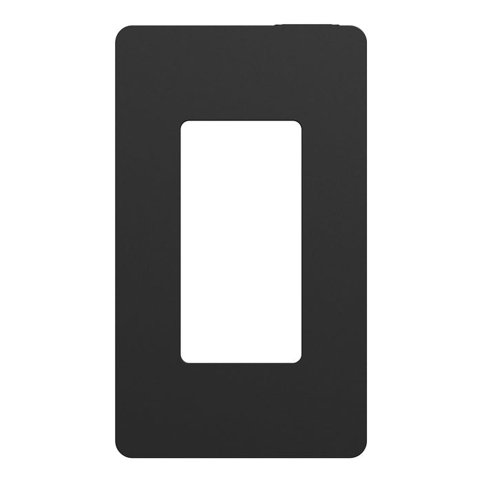 Square D 1 Gang Screwless Matte Wall Plate Bk