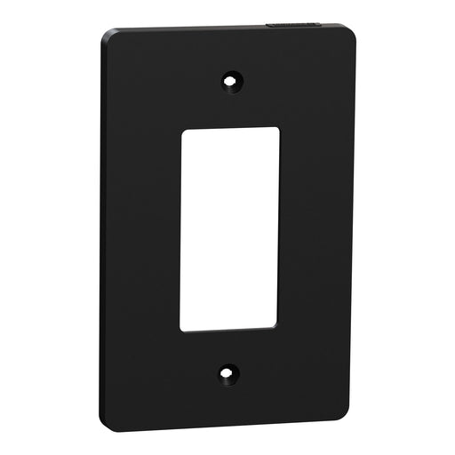 Square D 1 Gang Mid+ Wall Plate Bk