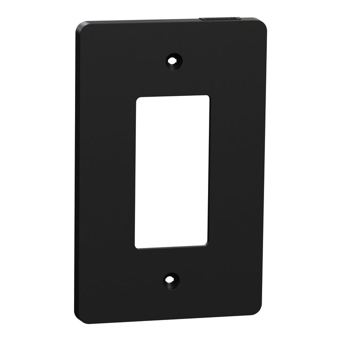 Square D 1 Gang Mid+ Wall Plate Bk