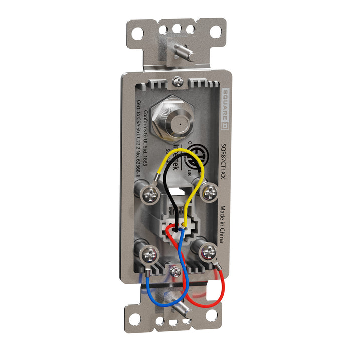 Square D Catv/Tel F/Rj11 4P4C Strap Gy
