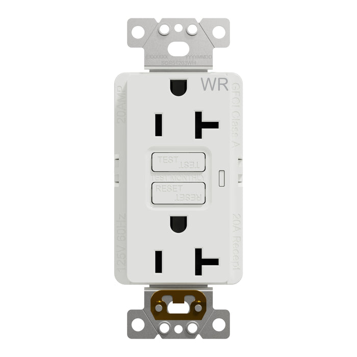 Schneider Electric Wr/Tr Gfci 20A Receptacle Comm Wh