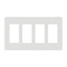 Square D 4 Gang Screwless Matte Wall Plate Wh