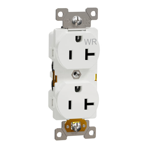 Schneider Electric Wr/Tr 20A Duplex Outlet Comm Wh