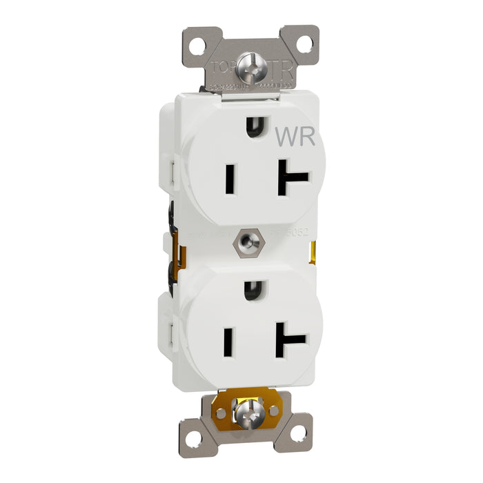 Schneider Electric Wr/Tr 20A Duplex Outlet Comm Wh