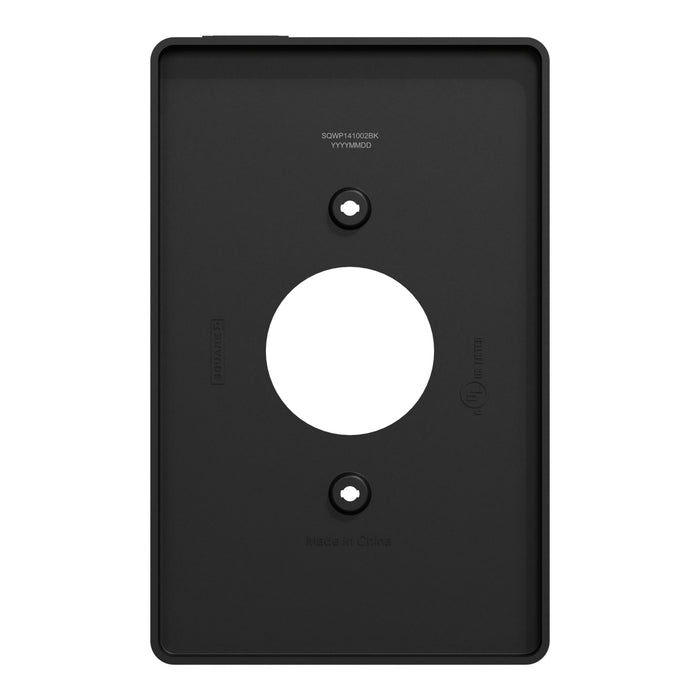 Square D 1 G Mid+ Single Outlet Wall Plate Bk