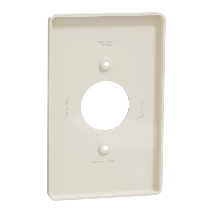 Square D 1 G Mid+ Single Outlet Wall Plate La