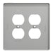 Square D 2 G Mid+ 2 Duplex Outlet Wall Plt Gy