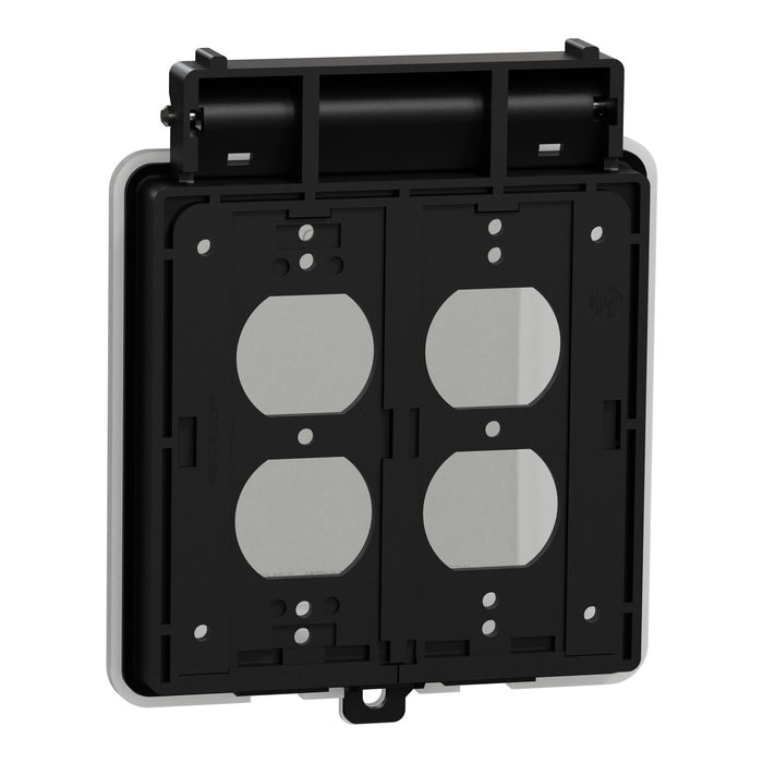 Square D 2G Weatherproof Cvr Std_Deco Vert Mount