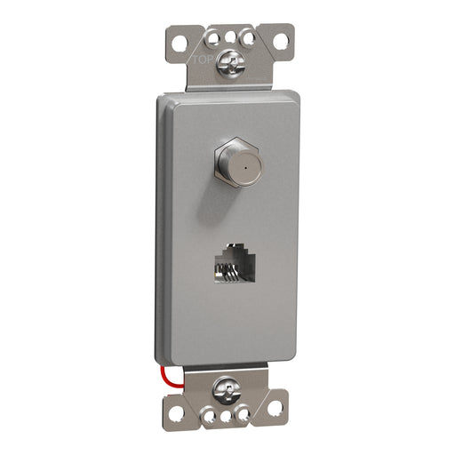 Square D Catv/Tel F/Rj11 4P4C Strap Gy
