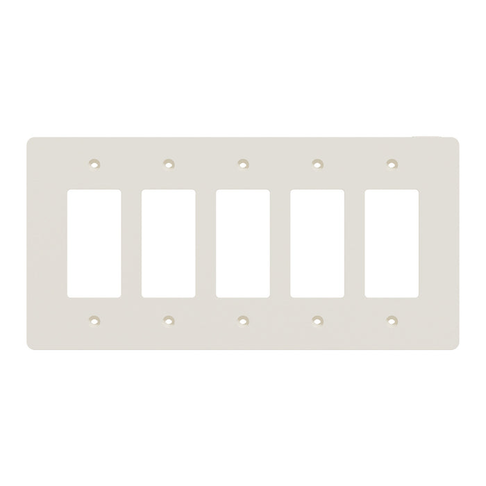 Square D 5 Gang Mid+ Wall Plate La