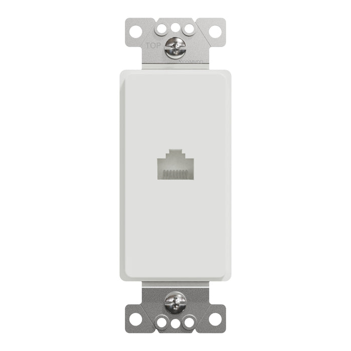 Square D Data Cat 6 Rj45 Strap Wh