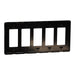 Square D 5 Gang Screwless Matte Wall Plate Bk