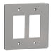 Square D 2 Gang Mid+ Wall Plate Gy