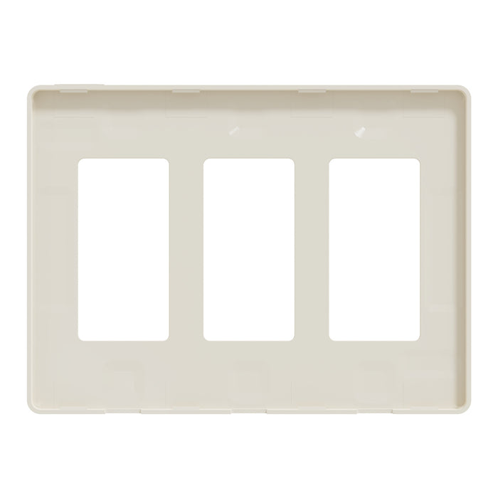 Square D 3 Gang Screwless Matte Wall Plate La