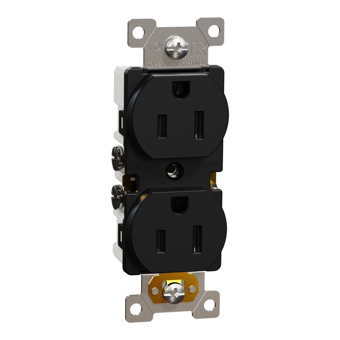 Schneider Electric Tr 15A Duplex Outlet Resi Bk