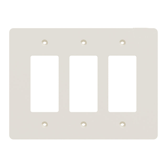 Square D 3 Gang Mid+ Wall Plate La