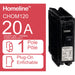 Schneider Electric Miniature Circuit Breaker 120V 20A Chom120
